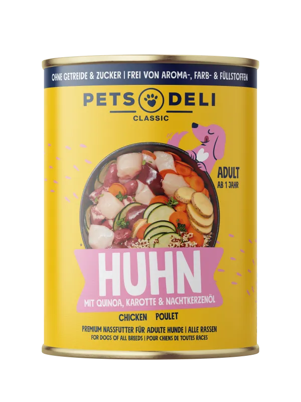 Pets Deli Classic Huhn, Karotte, Quinoa, Zucchini, Nachtkerzenöl 400g